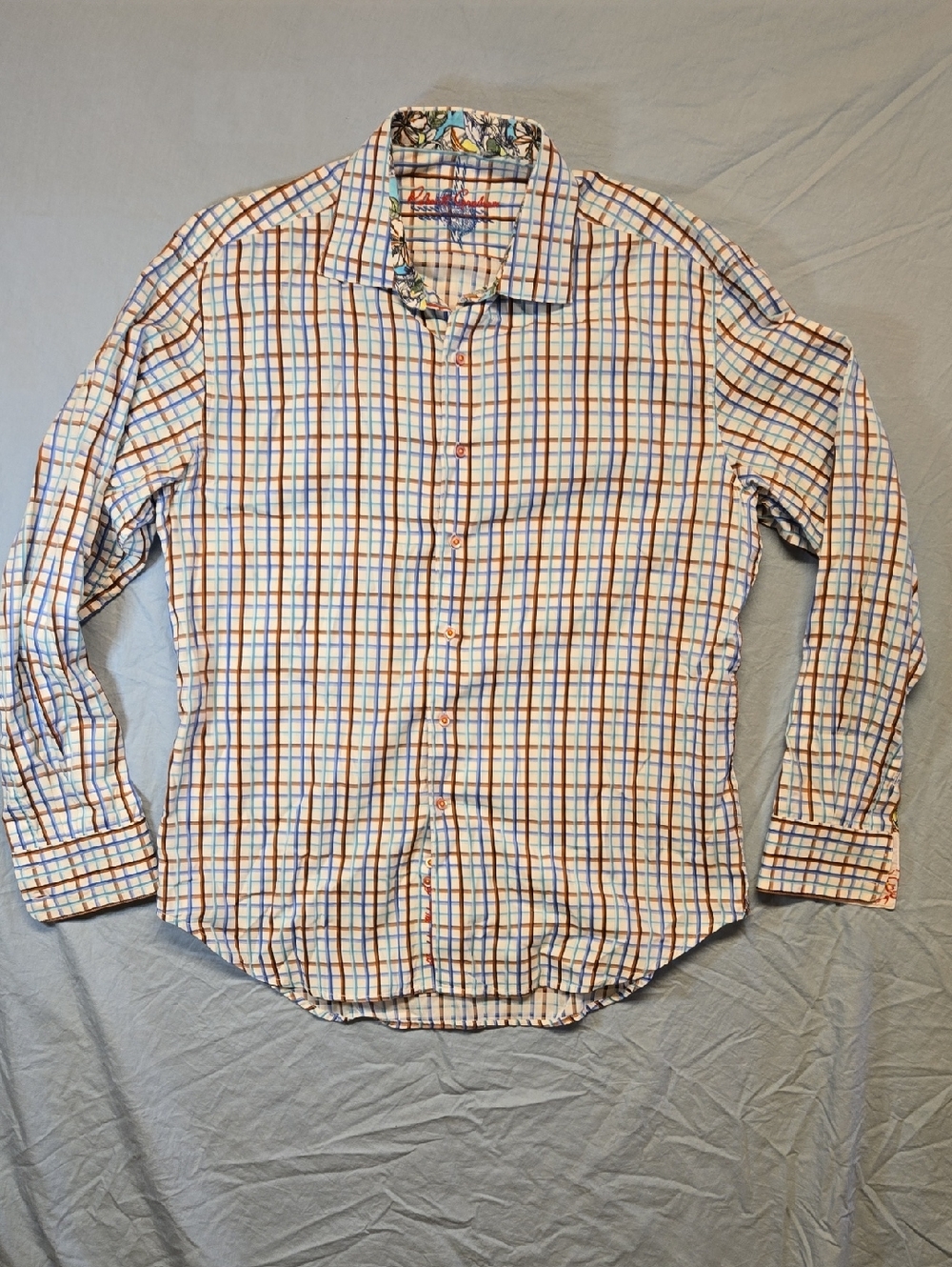Robert Graham Multi Color Plaid Button Down Long Sleeve Dress Shirt